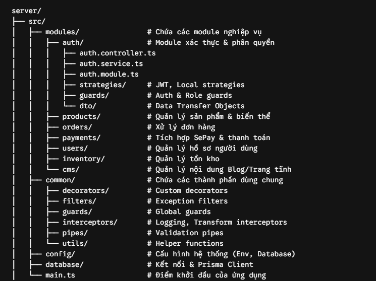 Lackey backend folder architecture screenshot