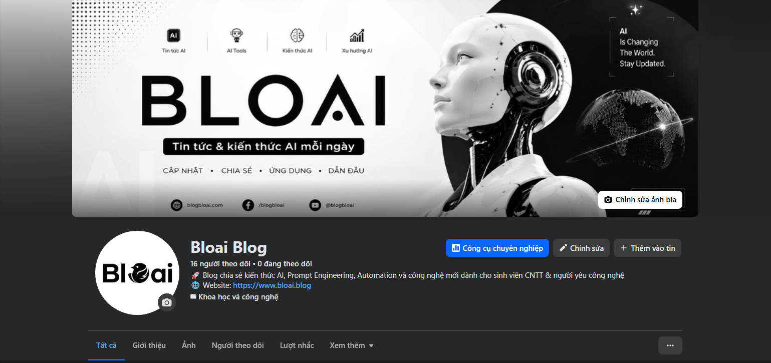 Bloai Facebook page profile