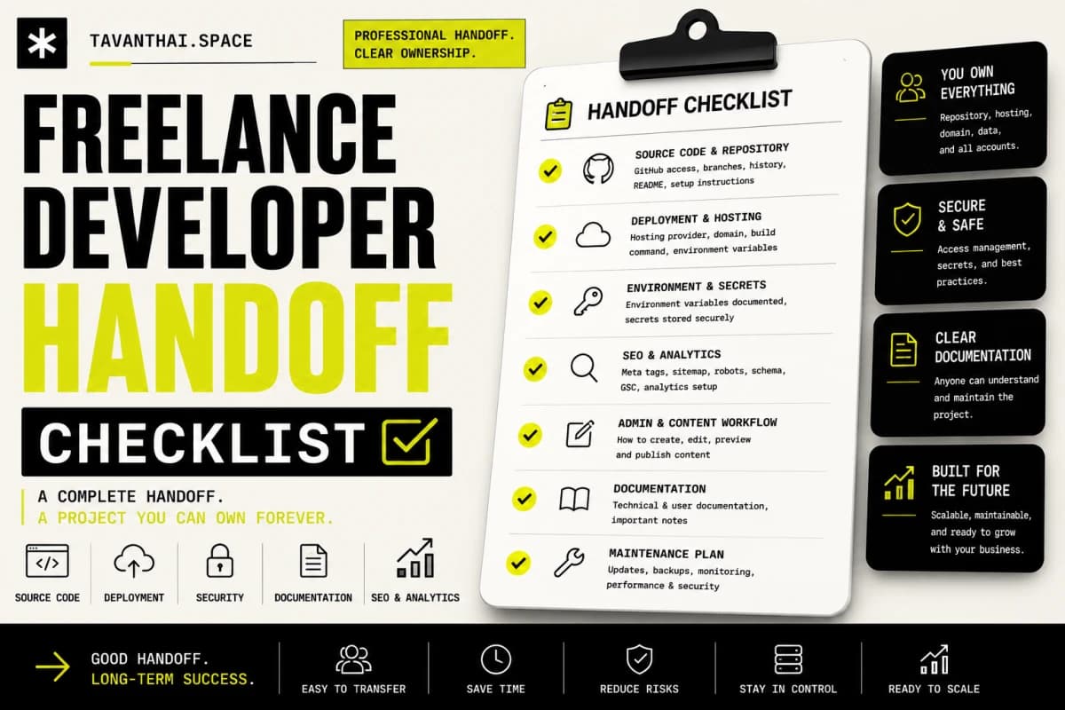 Freelance Developer Handoff Checklist: What Clients Should Receive After a Web Project