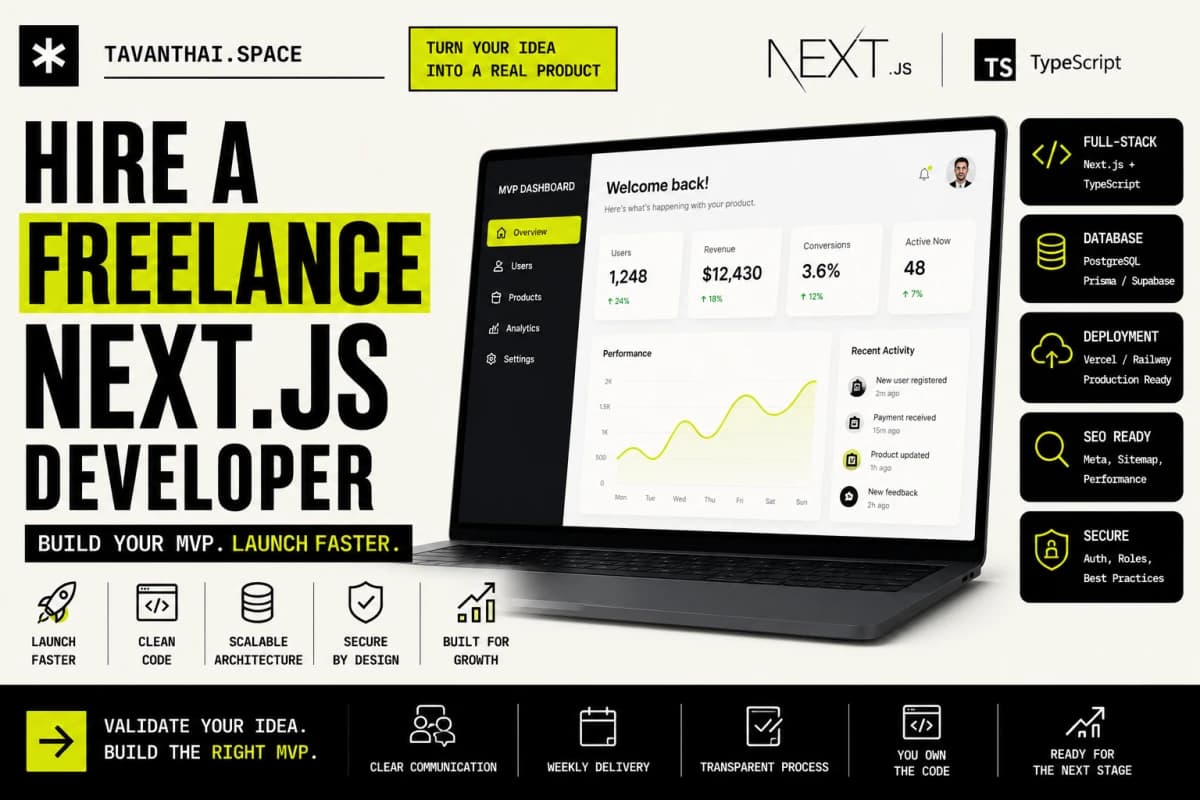 Hire a Freelance Next.js Developer for Your MVP: A Practical Guide for Founders